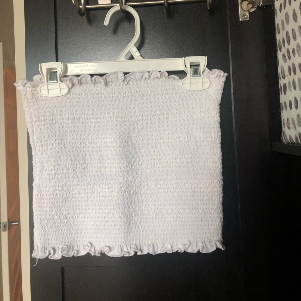 small white crop top
